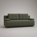 3-Sitzer-Sofa mit Stoffbezug und Schaumstoffpolsterung, Olivgrün, 220 × 90 × 90 cm